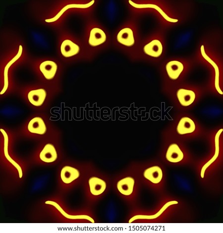 Neon light colorful gradient background.3d render illustration. Abstract kaleidoscope background.
