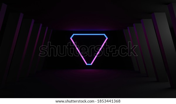 Neon Light Texture Abstract Style 3d Stock Illustration 1853441368 ...