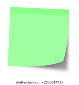 Neon Lime Green Black Memo Sticky Note Paper Isolated on Transparent Background PNG High Resolution. High Saturation Color Square Geometric.