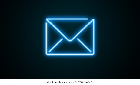 Neon Mail Icon High Res Stock Images Shutterstock