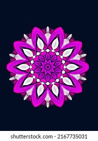 Neon Mandala Ornament Floral Abstract