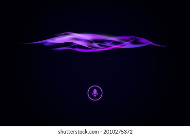 Neon Purple Glow Voice User Interface Modern Design