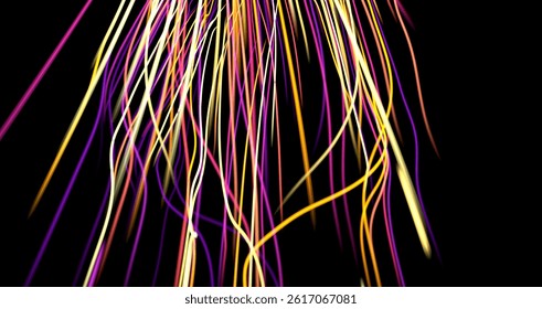 neon rays. Concept for big data, blockchain, cryptocurreny, inte