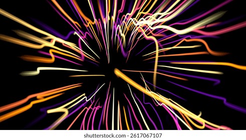 neon rays. Concept for big data, blockchain, cryptocurreny, inte