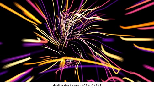 neon rays. Concept for big data, blockchain, cryptocurreny, inte