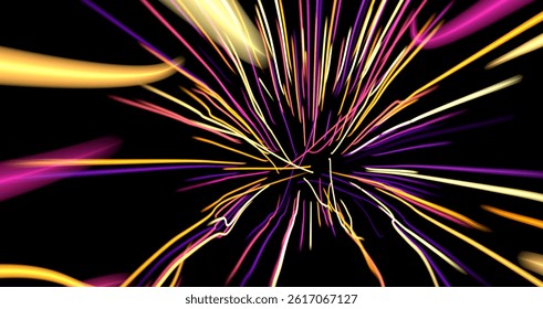 neon rays. Concept for big data, blockchain, cryptocurreny, inte