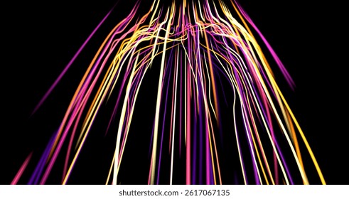 neon rays. Concept for big data, blockchain, cryptocurreny, inte