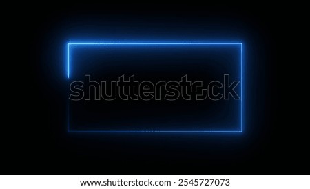 Neon rectangle border illustration background.