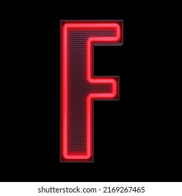 Neon Retro Light Alphabet Letter F Stock Illustration 2169267465 ...