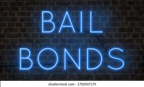 Neon Sign Advertising Bail Bonds