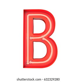 Neon Style Light Letter B Glowing Stock Illustration 632329280 ...