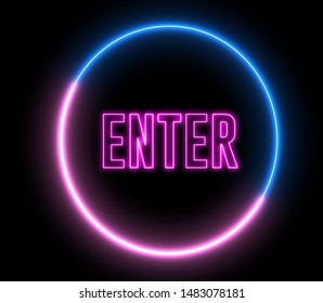 Neon text of 