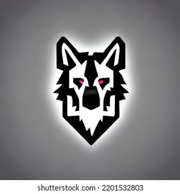 Neon Wolf Logo, Cool And Handsome