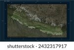 Nepal composition. High-res satellite map