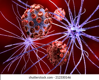 Nerve cell attacked by virus, neurological disorder and genetic disease like parkinson disease,  Huntington's disease, muscular dystrophy, Alzheimer's disease, multiple sclerosis, brain tumors.

