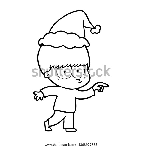 Nervous Hand Drawn Line Drawing Boy Stock Illustration 1368979865 ...