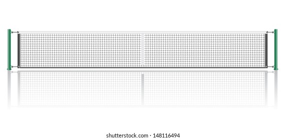 Net For The Game Of Tennis Illustration Isolated On White Background