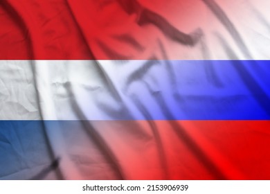 Netherlands And Russia Official Flag Transborder Contract RUS NLD Banner Country Russia Netherlands Patriotism. 2d Image