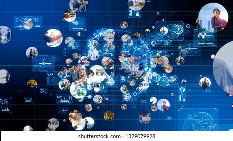 Network of business concept.