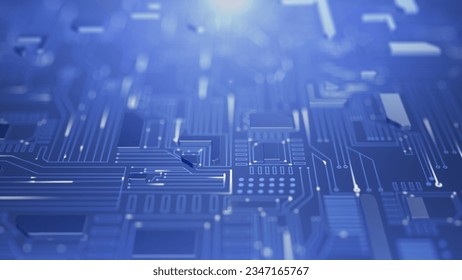 A network of circuit board 3d illustration - Powered by Shutterstock