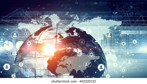 Network Community Concept Mixed Media Stock Illustration 442320133 ...