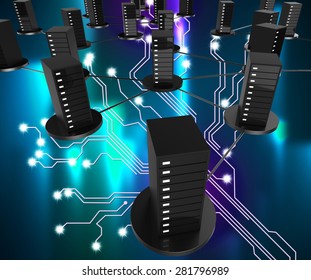 Network Computer Storage Meaning Networking Communicate And Storehouse