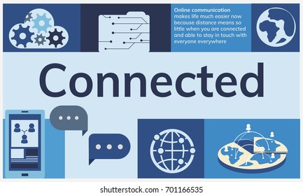 Network connection graphic overlay background