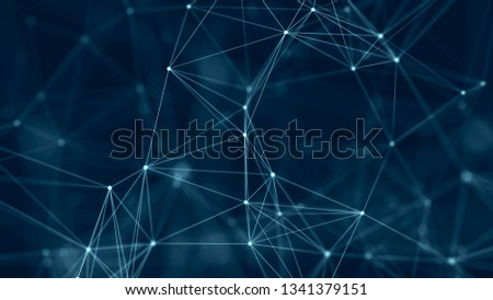 Network connection structure. Abstract digital background. Science background. Big data digital background. 3d rendering.