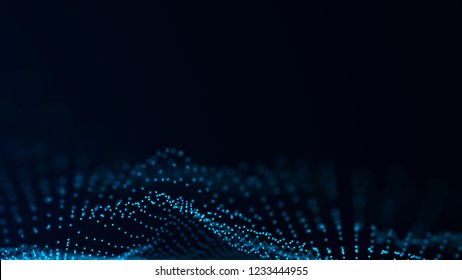 Network connection structure. Abstract technology background. Science background. Big data digital background. 3d rendering.