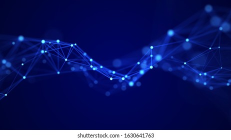 Network connection structure. Background for business event. Science background. Big data digital background. 3d rendering.