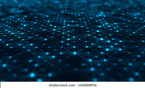 Network Connection Structure. Background For Business Event. Science Background. Big Data Digital Background. 3d Rendering.