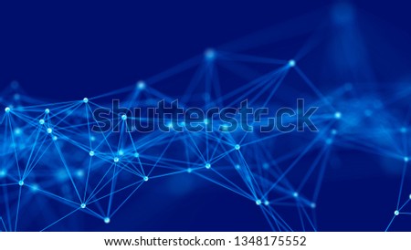 Network connection structure. Background for business event. Science background. Big data digital background. 3d rendering.
