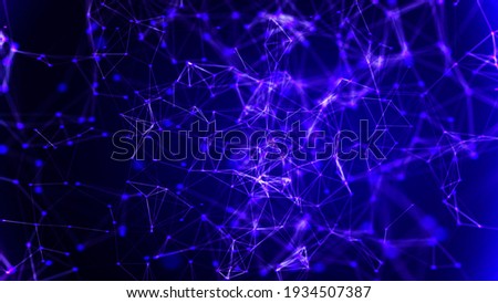 Network connection system.Background with connection dots and lines. Big data vizualization. 3d rendering. 