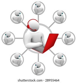 A network of friends and family members in a telephone calling plan - Powered by Shutterstock