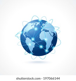 globe white background images stock photos vectors shutterstock https www shutterstock com image illustration network globe sphere earth map icon 197066144