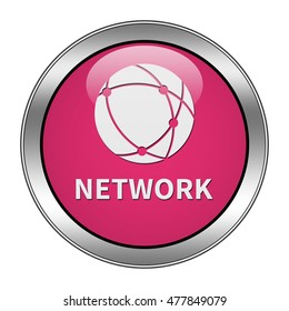 Network icon. Internet button.3d illustration.