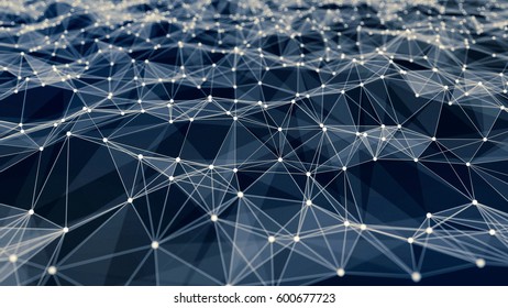 Network Low Poly Background