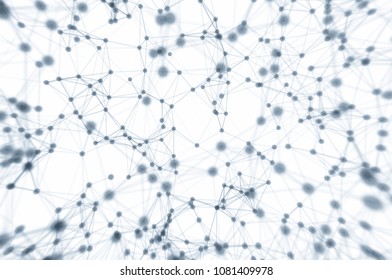 Network on white background 3d illustration