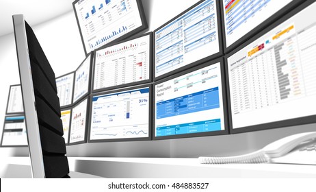 A network operations center or NOC also called a "network management center", is a location from which infrastructure monitoring, management and control takes place. 3D Illustration