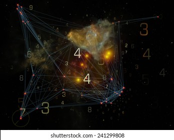 Network series. Backdrop of connected abstract elements on the subject of networking, science, education and modern technology