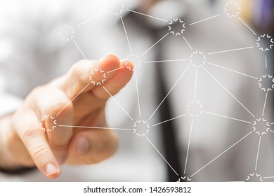 network team digital in hand