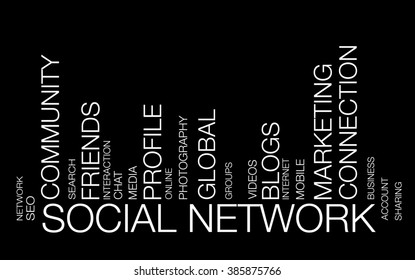 NETWORK word concept in barcode with supporting words, modern, concept