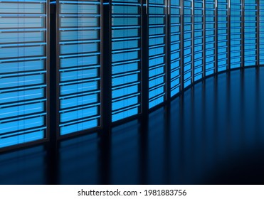 network workstation servers. 3D rendering, 3D illustration.