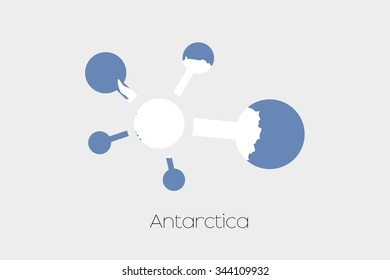 A Networking Icon With The Flag Of Antartica