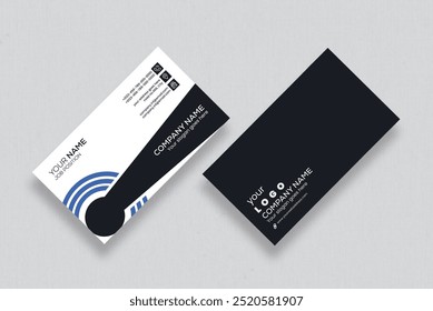 Networking-Tech-Business-Card, Business Card Design, Print Template, Brand Identity, Visiting Card, Creative Design, Simple, Minimal, Luxury, Elegant, Stationary, Modern, Corporate Identity - Powered by Shutterstock