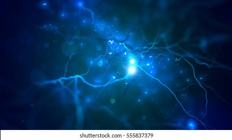 Neural network Human nervous system (3D illustration)