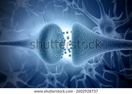 Neuron cells electrical impulses. 3d illustration	