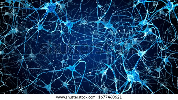 Neurons Head Flight Neuroactivity Synapses Neurotransmitters Stock ...