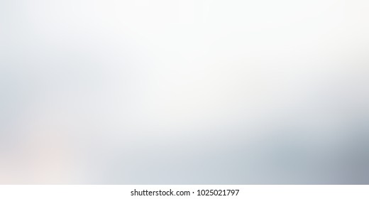 Neutral Ombre White Grey Banner. Smoky Abstract Texture. Glare Metallic Empty Background. Silver Defocused Template.