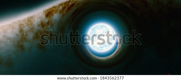 Neutron Star. Space\
Background. 3D\
Render
